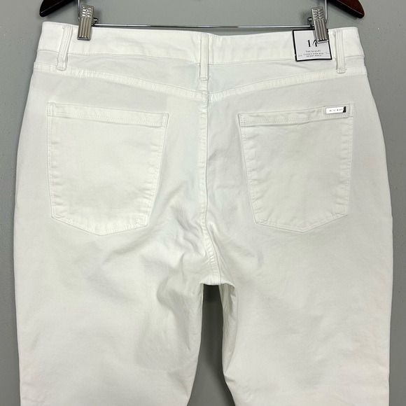 WHBM High-Rise Sculpt Ankle Skinny Jeans Women’s Size 14 Tummy Smoothing White - Picture 6 of 10
